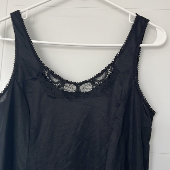 Vintage 90s Black Lingerie Slip Dress sz 36 - Picture 2 of 5